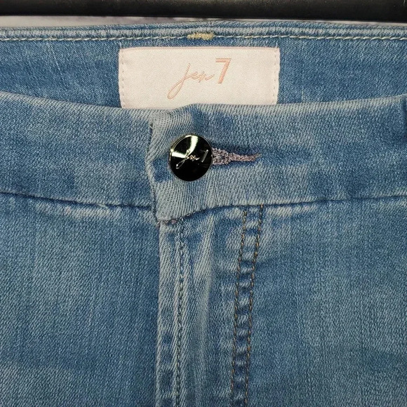 7 For All Mankind Jen 7 Slim Straight Leg Sculpting Jeans Medium Wash Size 16 - Picture 7 of 13